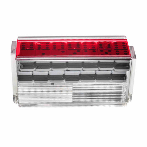 "El Catire" Domino Set with Racks - Red