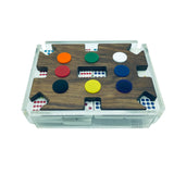 “El Tren” Walnut Mexican Train Dominoes Set