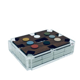 “El Tren” Walnut Mexican Train Dominoes Set